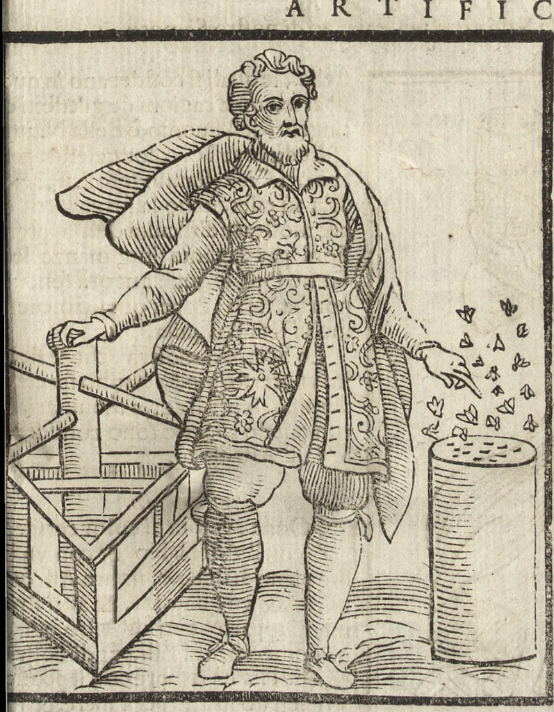 An illustration from Iconologia di Cesare Ripa perugino, caualier de' santi Mauritio & Lazaro. Divisa in tre libri, ne i quali si esprimono varie imagini di virtù, vitij, passioni humane, affetti, atti, discipline, humori, elementi, corpi celesti, prouincie d'Italia, fiumi, & altre materie infinite vtili ad ogni stato di persone. Ampliata dal sig. cav. Gio. Zaratino Castellini romano in questa vltima editione di imagini & discorsi, con indici copiosi, & ricorretta, 1669, leaf 108