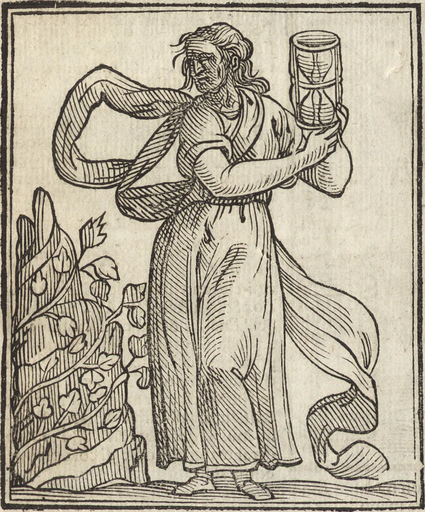 An illustration from Iconologia di Cesare Ripa perugino, caualier de' santi Mauritio & Lazaro. Divisa in tre libri, ne i quali si esprimono varie imagini di virtù, vitij, passioni humane, affetti, atti, discipline, humori, elementi, corpi celesti, prouincie d'Italia, fiumi, & altre materie infinite vtili ad ogni stato di persone. Ampliata dal sig. cav. Gio. Zaratino Castellini romano in questa vltima editione di imagini & discorsi, con indici copiosi, & ricorretta, 1669, leaf 109