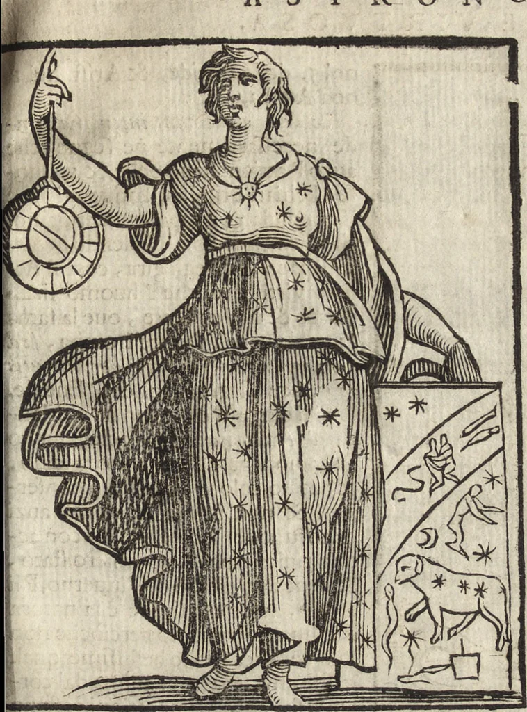An illustration from Iconologia di Cesare Ripa perugino, caualier de' santi Mauritio & Lazaro. Divisa in tre libri, ne i quali si esprimono varie imagini di virtù, vitij, passioni humane, affetti, atti, discipline, humori, elementi, corpi celesti, prouincie d'Italia, fiumi, & altre materie infinite vtili ad ogni stato di persone. Ampliata dal sig. cav. Gio. Zaratino Castellini romano in questa vltima editione di imagini & discorsi, con indici copiosi, & ricorretta, 1669, leaf 110