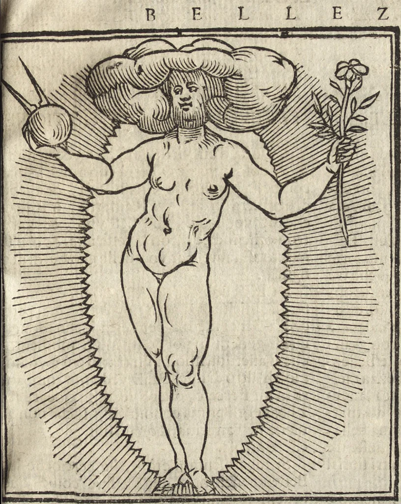 An illustration from Iconologia di Cesare Ripa perugino, caualier de' santi Mauritio & Lazaro. Divisa in tre libri, ne i quali si esprimono varie imagini di virtù, vitij, passioni humane, affetti, atti, discipline, humori, elementi, corpi celesti, prouincie d'Italia, fiumi, & altre materie infinite vtili ad ogni stato di persone. Ampliata dal sig. cav. Gio. Zaratino Castellini romano in questa vltima editione di imagini & discorsi, con indici copiosi, & ricorretta, 1669, leaf 122