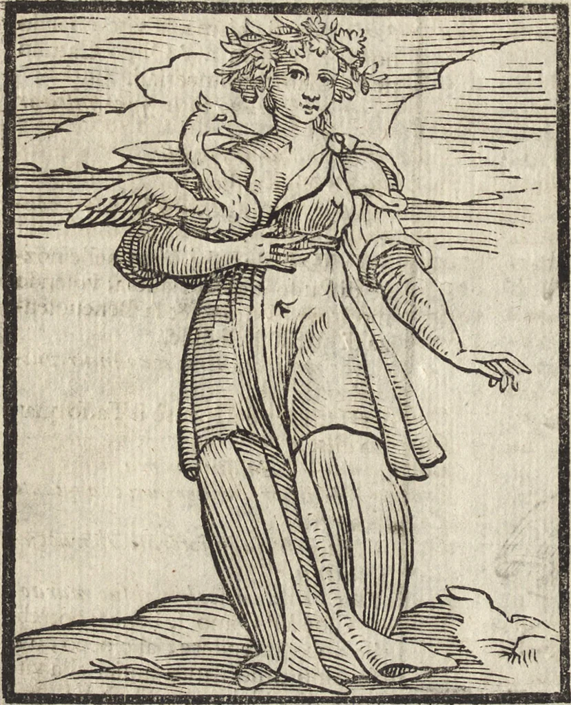 An illustration from Iconologia di Cesare Ripa perugino, caualier de' santi Mauritio & Lazaro. Divisa in tre libri, ne i quali si esprimono varie imagini di virtù, vitij, passioni humane, affetti, atti, discipline, humori, elementi, corpi celesti, prouincie d'Italia, fiumi, & altre materie infinite vtili ad ogni stato di persone. Ampliata dal sig. cav. Gio. Zaratino Castellini romano in questa vltima editione di imagini & discorsi, con indici copiosi, & ricorretta, 1669, leaf 125