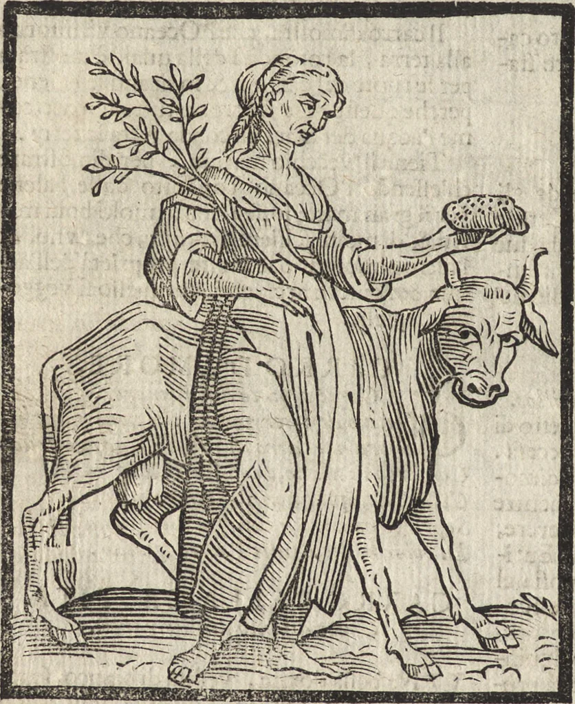 An illustration from Iconologia di Cesare Ripa perugino, caualier de' santi Mauritio & Lazaro. Divisa in tre libri, ne i quali si esprimono varie imagini di virtù, vitij, passioni humane, affetti, atti, discipline, humori, elementi, corpi celesti, prouincie d'Italia, fiumi, & altre materie infinite vtili ad ogni stato di persone. Ampliata dal sig. cav. Gio. Zaratino Castellini romano in questa vltima editione di imagini & discorsi, con indici copiosi, & ricorretta, 1669, leaf 145