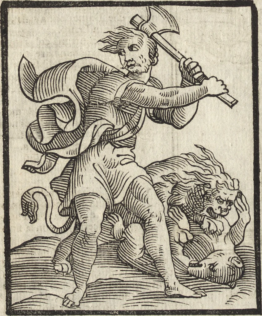 An illustration from Iconologia di Cesare Ripa perugino, caualier de' santi Mauritio & Lazaro. Divisa in tre libri, ne i quali si esprimono varie imagini di virtù, vitij, passioni humane, affetti, atti, discipline, humori, elementi, corpi celesti, prouincie d'Italia, fiumi, & altre materie infinite vtili ad ogni stato di persone. Ampliata dal sig. cav. Gio. Zaratino Castellini romano in questa vltima editione di imagini & discorsi, con indici copiosi, & ricorretta, 1669, leaf 149