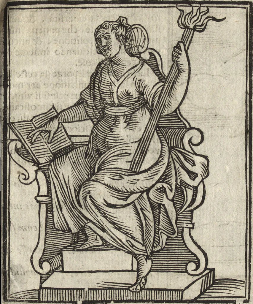 An illustration from Iconologia di Cesare Ripa perugino, caualier de' santi Mauritio & Lazaro. Divisa in tre libri, ne i quali si esprimono varie imagini di virtù, vitij, passioni humane, affetti, atti, discipline, humori, elementi, corpi celesti, prouincie d'Italia, fiumi, & altre materie infinite vtili ad ogni stato di persone. Ampliata dal sig. cav. Gio. Zaratino Castellini romano in questa vltima editione di imagini & discorsi, con indici copiosi, & ricorretta, 1669, leaf 154