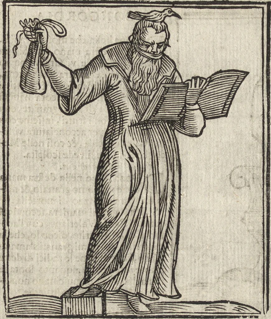 An illustration from Iconologia di Cesare Ripa perugino, caualier de' santi Mauritio & Lazaro. Divisa in tre libri, ne i quali si esprimono varie imagini di virtù, vitij, passioni humane, affetti, atti, discipline, humori, elementi, corpi celesti, prouincie d'Italia, fiumi, & altre materie infinite vtili ad ogni stato di persone. Ampliata dal sig. cav. Gio. Zaratino Castellini romano in questa vltima editione di imagini & discorsi, con indici copiosi, & ricorretta, 1669, leaf 161