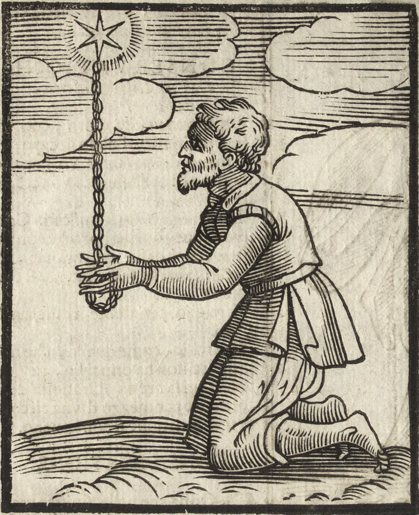 An illustration from Iconologia di Cesare Ripa perugino, caualier de' santi Mauritio & Lazaro. Divisa in tre libri, ne i quali si esprimono varie imagini di virtù, vitij, passioni humane, affetti, atti, discipline, humori, elementi, corpi celesti, prouincie d'Italia, fiumi, & altre materie infinite vtili ad ogni stato di persone. Ampliata dal sig. cav. Gio. Zaratino Castellini romano in questa vltima editione di imagini & discorsi, con indici copiosi, & ricorretta, 1669, leaf 167