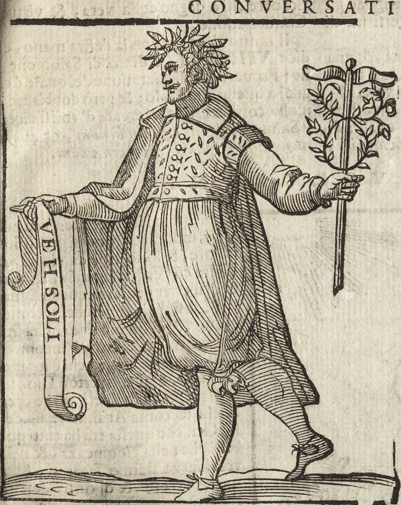 An illustration from Iconologia di Cesare Ripa perugino, caualier de' santi Mauritio & Lazaro. Divisa in tre libri, ne i quali si esprimono varie imagini di virtù, vitij, passioni humane, affetti, atti, discipline, humori, elementi, corpi celesti, prouincie d'Italia, fiumi, & altre materie infinite vtili ad ogni stato di persone. Ampliata dal sig. cav. Gio. Zaratino Castellini romano in questa vltima editione di imagini & discorsi, con indici copiosi, & ricorretta, 1669, leaf 178
