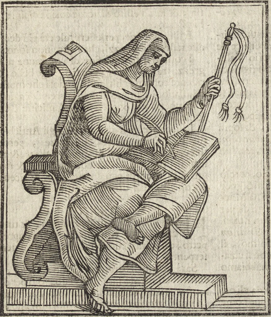 An illustration from Iconologia di Cesare Ripa perugino, caualier de' santi Mauritio & Lazaro. Divisa in tre libri, ne i quali si esprimono varie imagini di virtù, vitij, passioni humane, affetti, atti, discipline, humori, elementi, corpi celesti, prouincie d'Italia, fiumi, & altre materie infinite vtili ad ogni stato di persone. Ampliata dal sig. cav. Gio. Zaratino Castellini romano in questa vltima editione di imagini & discorsi, con indici copiosi, & ricorretta, 1669, leaf 181