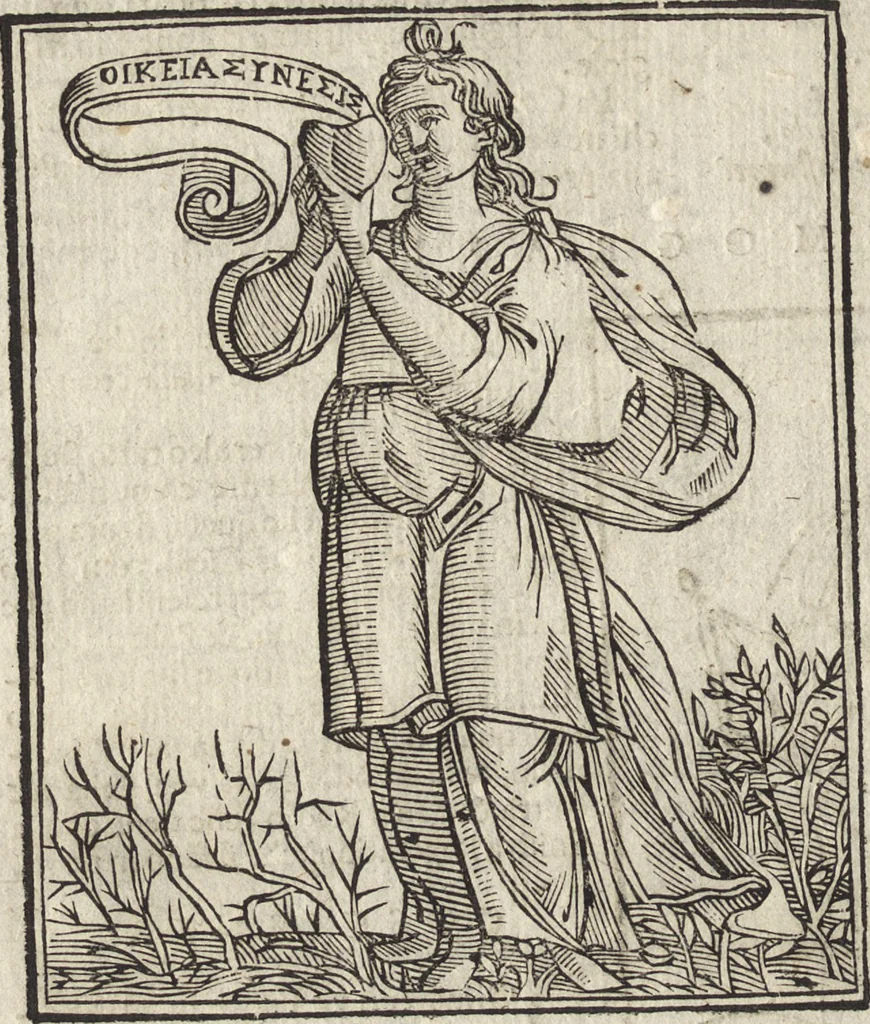 An illustration from Iconologia di Cesare Ripa perugino, caualier de' santi Mauritio & Lazaro. Divisa in tre libri, ne i quali si esprimono varie imagini di virtù, vitij, passioni humane, affetti, atti, discipline, humori, elementi, corpi celesti, prouincie d'Italia, fiumi, & altre materie infinite vtili ad ogni stato di persone. Ampliata dal sig. cav. Gio. Zaratino Castellini romano in questa vltima editione di imagini & discorsi, con indici copiosi, & ricorretta, 1669, leaf 185