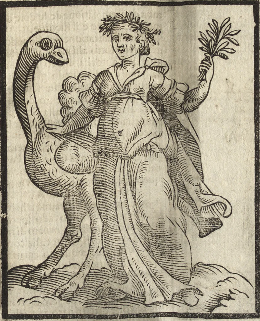 An illustration from Iconologia di Cesare Ripa perugino, caualier de' santi Mauritio & Lazaro. Divisa in tre libri, ne i quali si esprimono varie imagini di virtù, vitij, passioni humane, affetti, atti, discipline, humori, elementi, corpi celesti, prouincie d'Italia, fiumi, & altre materie infinite vtili ad ogni stato di persone. Ampliata dal sig. cav. Gio. Zaratino Castellini romano in questa vltima editione di imagini & discorsi, con indici copiosi, & ricorretta, 1669, leaf 210