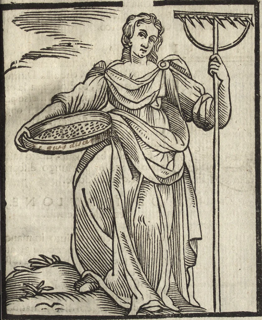 An illustration from Iconologia di Cesare Ripa perugino, caualier de' santi Mauritio & Lazaro. Divisa in tre libri, ne i quali si esprimono varie imagini di virtù, vitij, passioni humane, affetti, atti, discipline, humori, elementi, corpi celesti, prouincie d'Italia, fiumi, & altre materie infinite vtili ad ogni stato di persone. Ampliata dal sig. cav. Gio. Zaratino Castellini romano in questa vltima editione di imagini & discorsi, con indici copiosi, & ricorretta, 1669, leaf 222