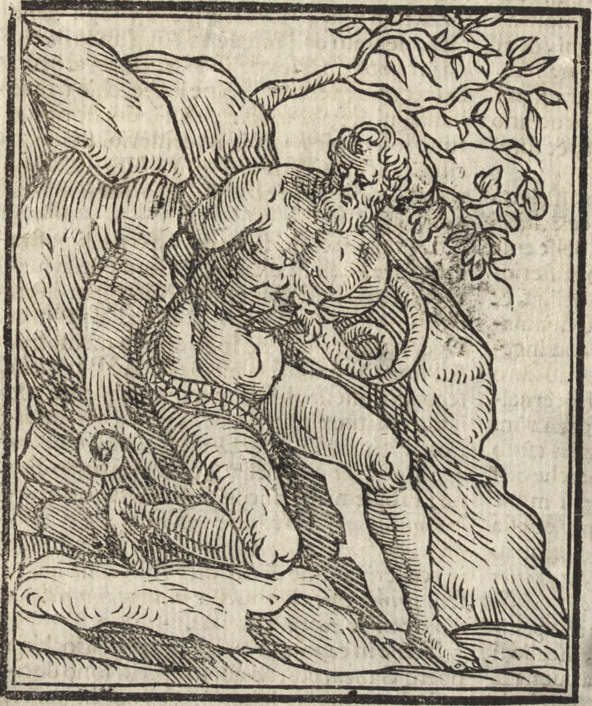 An illustration from Iconologia di Cesare Ripa perugino, caualier de' santi Mauritio & Lazaro. Divisa in tre libri, ne i quali si esprimono varie imagini di virtù, vitij, passioni humane, affetti, atti, discipline, humori, elementi, corpi celesti, prouincie d'Italia, fiumi, & altre materie infinite vtili ad ogni stato di persone. Ampliata dal sig. cav. Gio. Zaratino Castellini romano in questa vltima editione di imagini & discorsi, con indici copiosi, & ricorretta, 1669, leaf 225