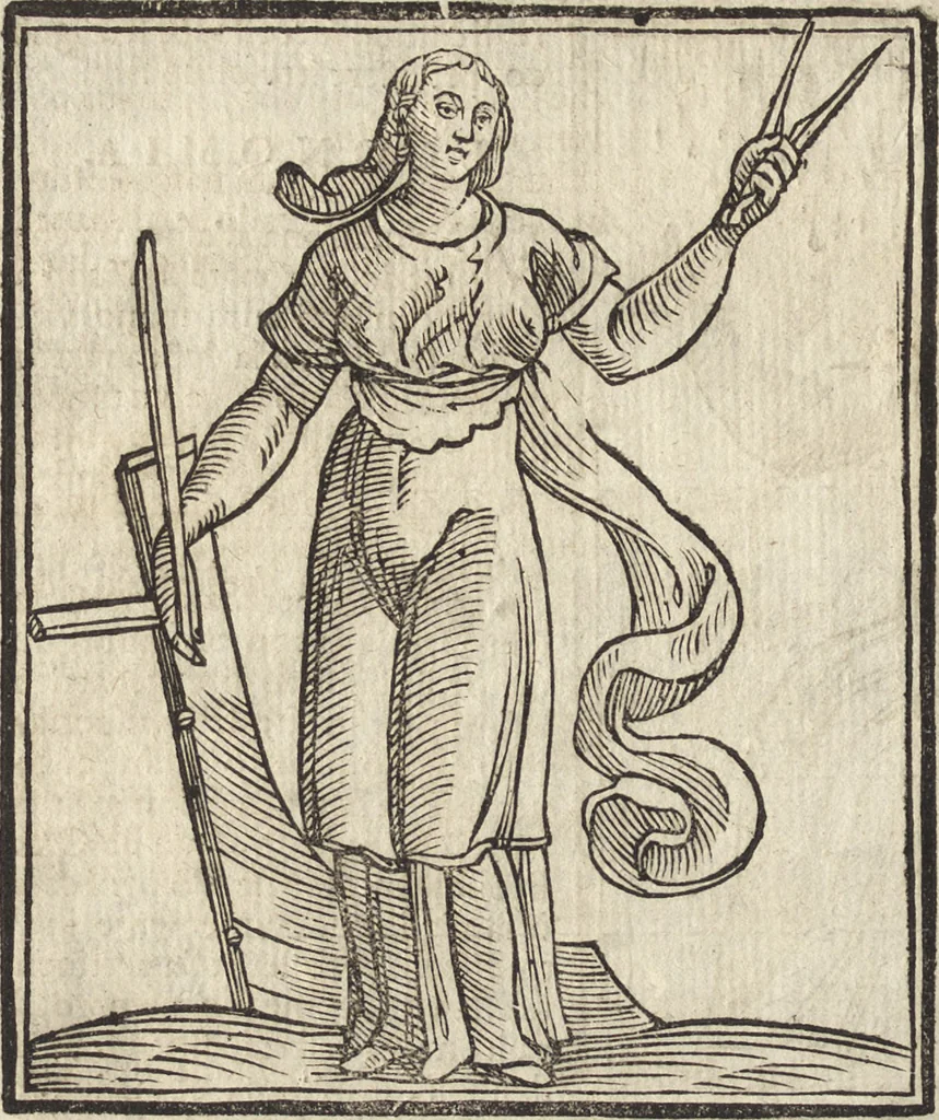 An illustration from Iconologia di Cesare Ripa perugino, caualier de' santi Mauritio & Lazaro. Divisa in tre libri, ne i quali si esprimono varie imagini di virtù, vitij, passioni humane, affetti, atti, discipline, humori, elementi, corpi celesti, prouincie d'Italia, fiumi, & altre materie infinite vtili ad ogni stato di persone. Ampliata dal sig. cav. Gio. Zaratino Castellini romano in questa vltima editione di imagini & discorsi, con indici copiosi, & ricorretta, 1669, leaf 229