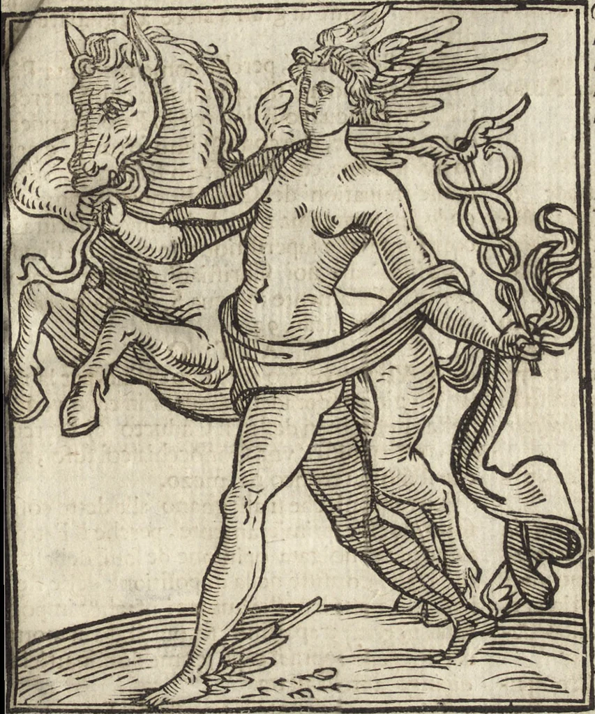 An illustration from Iconologia di Cesare Ripa perugino, caualier de' santi Mauritio & Lazaro. Divisa in tre libri, ne i quali si esprimono varie imagini di virtù, vitij, passioni humane, affetti, atti, discipline, humori, elementi, corpi celesti, prouincie d'Italia, fiumi, & altre materie infinite vtili ad ogni stato di persone. Ampliata dal sig. cav. Gio. Zaratino Castellini romano in questa vltima editione di imagini & discorsi, con indici copiosi, & ricorretta, 1669, leaf 254