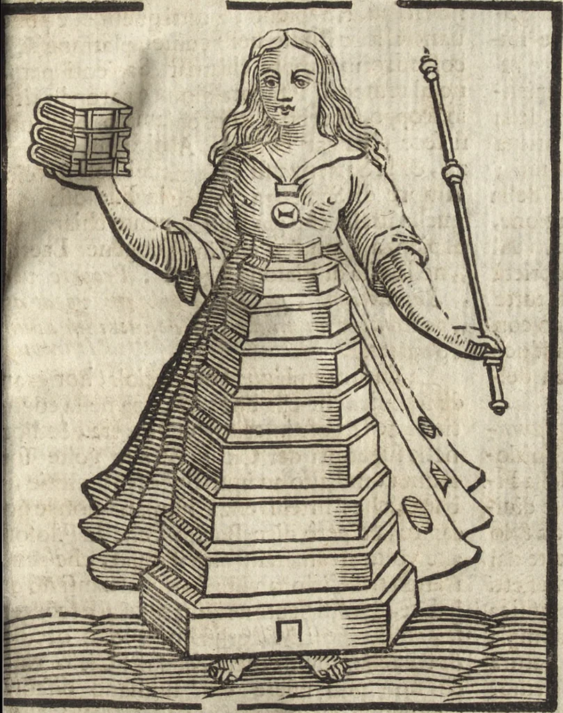 An illustration from Iconologia di Cesare Ripa perugino, caualier de' santi Mauritio & Lazaro. Divisa in tre libri, ne i quali si esprimono varie imagini di virtù, vitij, passioni humane, affetti, atti, discipline, humori, elementi, corpi celesti, prouincie d'Italia, fiumi, & altre materie infinite vtili ad ogni stato di persone. Ampliata dal sig. cav. Gio. Zaratino Castellini romano in questa vltima editione di imagini & discorsi, con indici copiosi, & ricorretta, 1669, leaf 268
