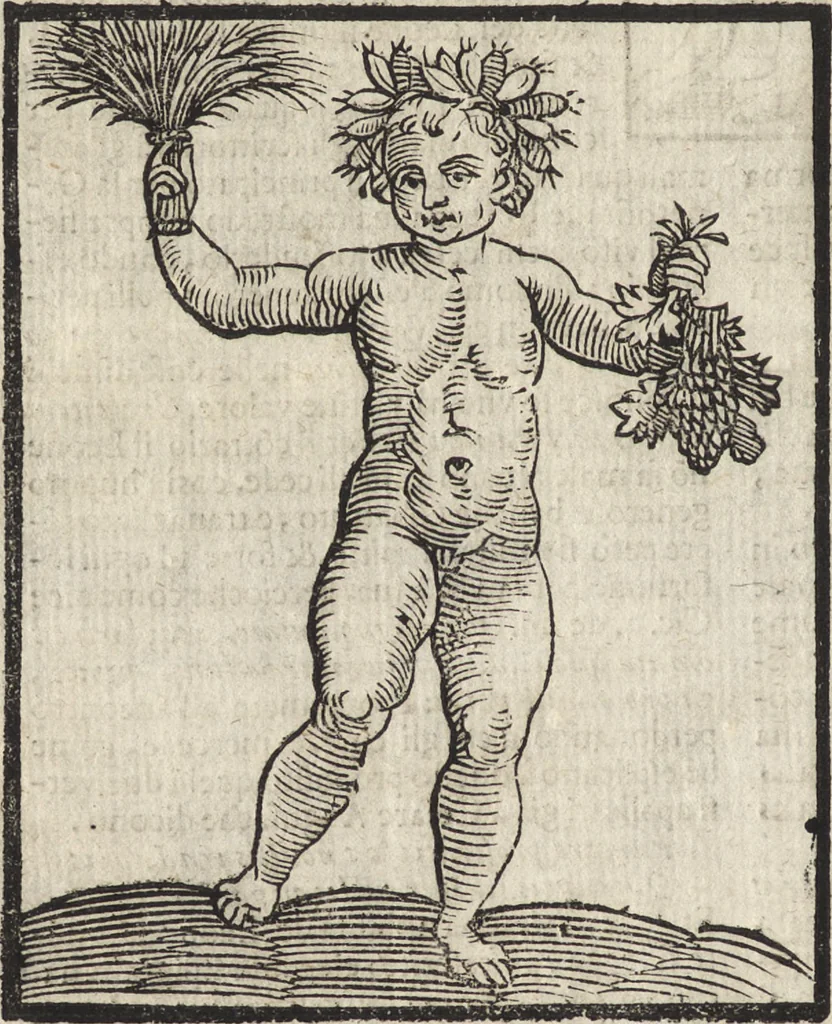 An illustration from Iconologia di Cesare Ripa perugino, caualier de' santi Mauritio & Lazaro. Divisa in tre libri, ne i quali si esprimono varie imagini di virtù, vitij, passioni humane, affetti, atti, discipline, humori, elementi, corpi celesti, prouincie d'Italia, fiumi, & altre materie infinite vtili ad ogni stato di persone. Ampliata dal sig. cav. Gio. Zaratino Castellini romano in questa vltima editione di imagini & discorsi, con indici copiosi, & ricorretta, 1669, leaf 301