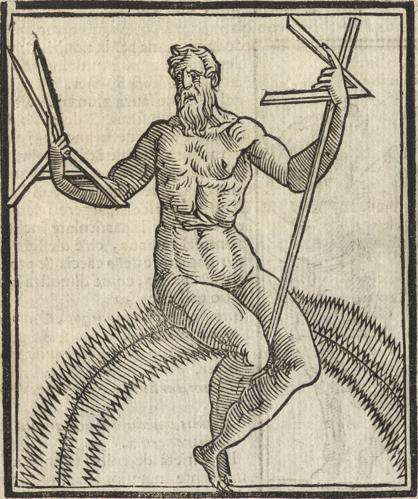 An illustration from Iconologia di Cesare Ripa perugino, caualier de' santi Mauritio & Lazaro. Divisa in tre libri, ne i quali si esprimono varie imagini di virtù, vitij, passioni humane, affetti, atti, discipline, humori, elementi, corpi celesti, prouincie d'Italia, fiumi, & altre materie infinite vtili ad ogni stato di persone. Ampliata dal sig. cav. Gio. Zaratino Castellini romano in questa vltima editione di imagini & discorsi, con indici copiosi, & ricorretta, 1669, leaf 305