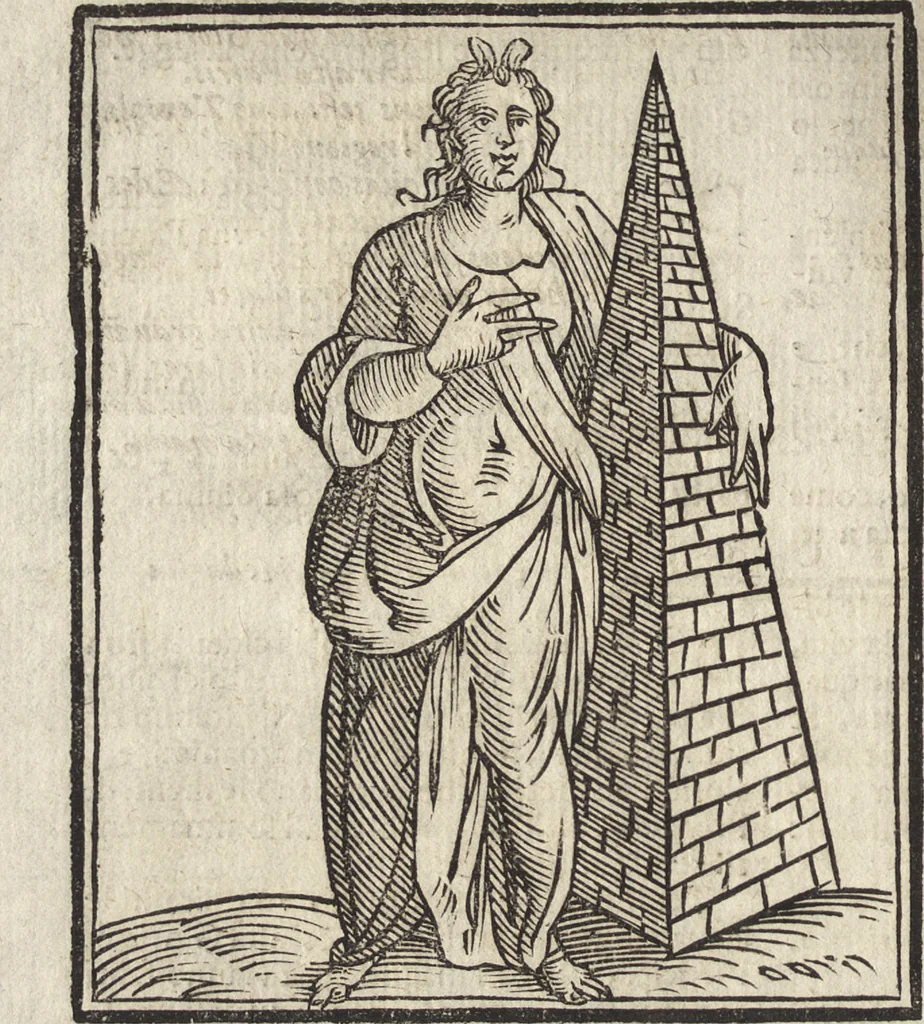 An illustration from Iconologia di Cesare Ripa perugino, caualier de' santi Mauritio & Lazaro. Divisa in tre libri, ne i quali si esprimono varie imagini di virtù, vitij, passioni humane, affetti, atti, discipline, humori, elementi, corpi celesti, prouincie d'Italia, fiumi, & altre materie infinite vtili ad ogni stato di persone. Ampliata dal sig. cav. Gio. Zaratino Castellini romano in questa vltima editione di imagini & discorsi, con indici copiosi, & ricorretta, 1669, leaf 309