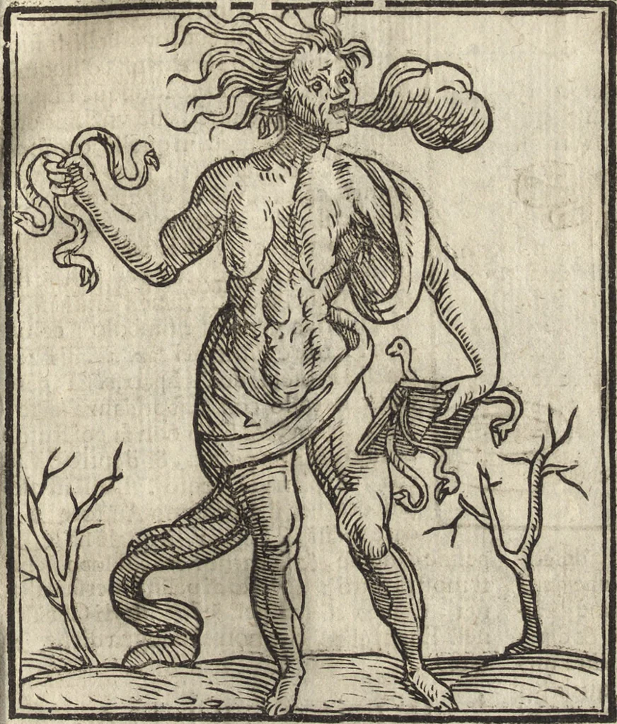 An illustration from Iconologia di Cesare Ripa perugino, caualier de' santi Mauritio & Lazaro. Divisa in tre libri, ne i quali si esprimono varie imagini di virtù, vitij, passioni humane, affetti, atti, discipline, humori, elementi, corpi celesti, prouincie d'Italia, fiumi, & altre materie infinite vtili ad ogni stato di persone. Ampliata dal sig. cav. Gio. Zaratino Castellini romano in questa vltima editione di imagini & discorsi, con indici copiosi, & ricorretta, 1669, leaf 316