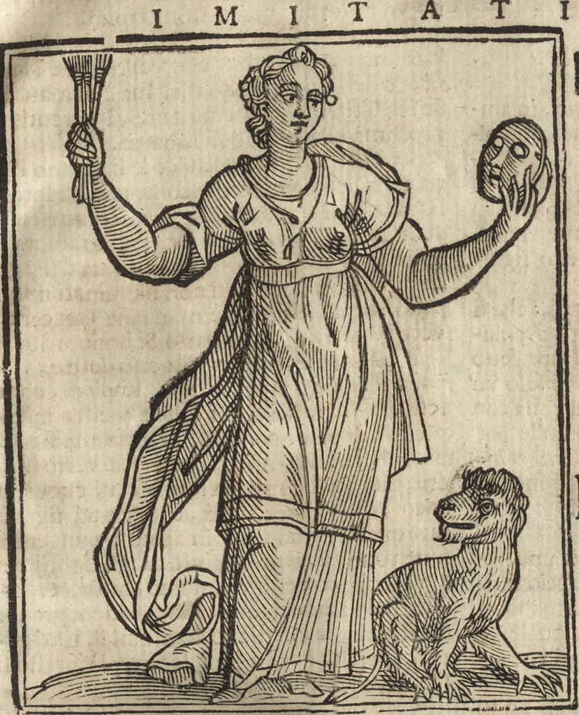 An illustration from Iconologia di Cesare Ripa perugino, caualier de' santi Mauritio & Lazaro. Divisa in tre libri, ne i quali si esprimono varie imagini di virtù, vitij, passioni humane, affetti, atti, discipline, humori, elementi, corpi celesti, prouincie d'Italia, fiumi, & altre materie infinite vtili ad ogni stato di persone. Ampliata dal sig. cav. Gio. Zaratino Castellini romano in questa vltima editione di imagini & discorsi, con indici copiosi, & ricorretta, 1669, leaf 334