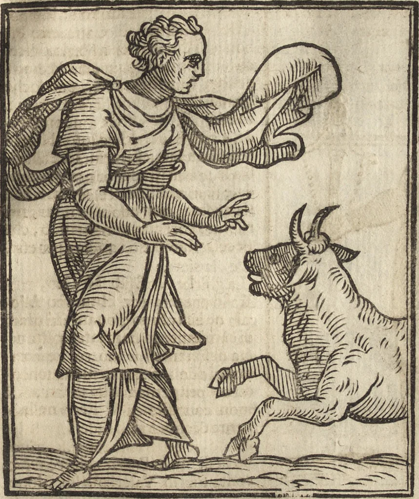 An illustration from Iconologia di Cesare Ripa perugino, caualier de' santi Mauritio & Lazaro. Divisa in tre libri, ne i quali si esprimono varie imagini di virtù, vitij, passioni humane, affetti, atti, discipline, humori, elementi, corpi celesti, prouincie d'Italia, fiumi, & altre materie infinite vtili ad ogni stato di persone. Ampliata dal sig. cav. Gio. Zaratino Castellini romano in questa vltima editione di imagini & discorsi, con indici copiosi, & ricorretta, 1669, leaf 352