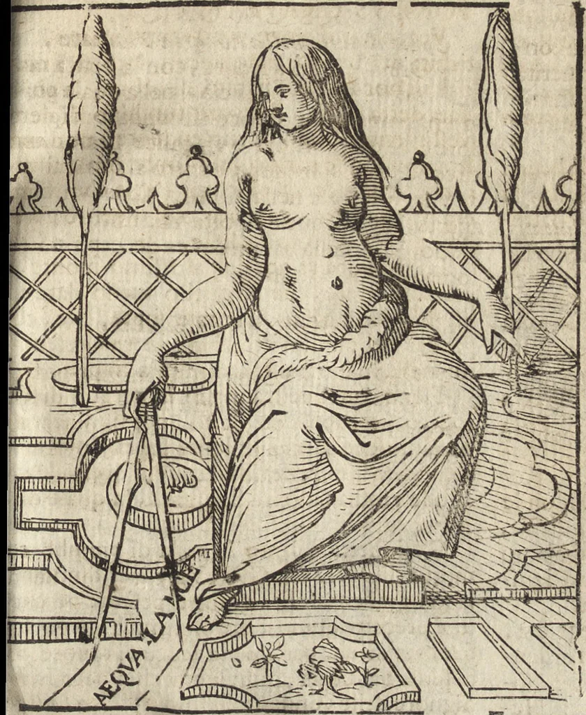 An illustration from Iconologia di Cesare Ripa perugino, caualier de' santi Mauritio & Lazaro. Divisa in tre libri, ne i quali si esprimono varie imagini di virtù, vitij, passioni humane, affetti, atti, discipline, humori, elementi, corpi celesti, prouincie d'Italia, fiumi, & altre materie infinite vtili ad ogni stato di persone. Ampliata dal sig. cav. Gio. Zaratino Castellini romano in questa vltima editione di imagini & discorsi, con indici copiosi, & ricorretta, 1669, leaf 432