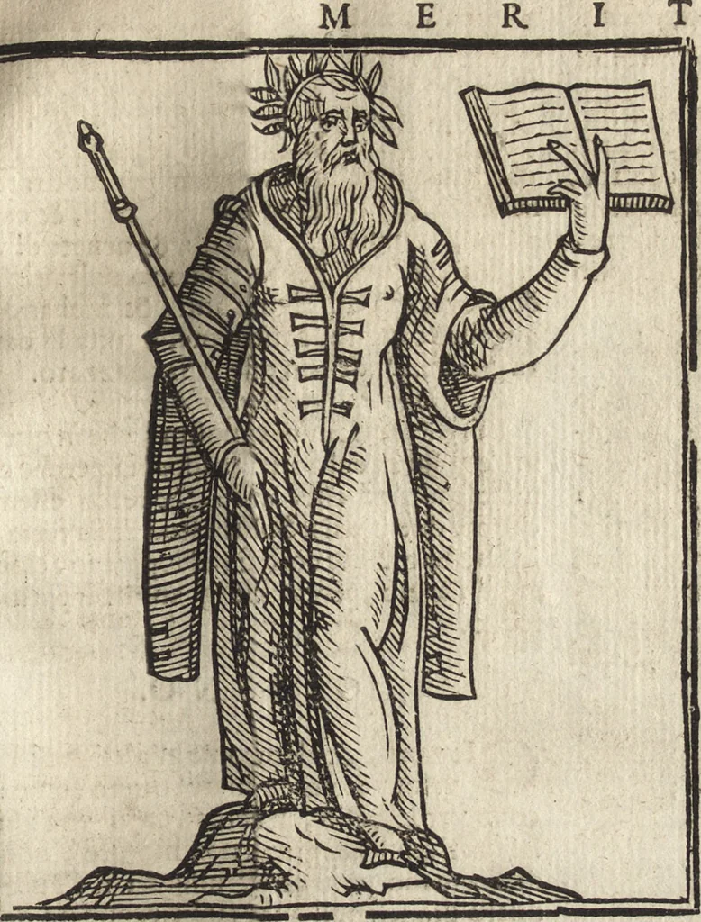 An illustration from Iconologia di Cesare Ripa perugino, caualier de' santi Mauritio & Lazaro. Divisa in tre libri, ne i quali si esprimono varie imagini di virtù, vitij, passioni humane, affetti, atti, discipline, humori, elementi, corpi celesti, prouincie d'Italia, fiumi, & altre materie infinite vtili ad ogni stato di persone. Ampliata dal sig. cav. Gio. Zaratino Castellini romano in questa vltima editione di imagini & discorsi, con indici copiosi, & ricorretta, 1669, leaf 456