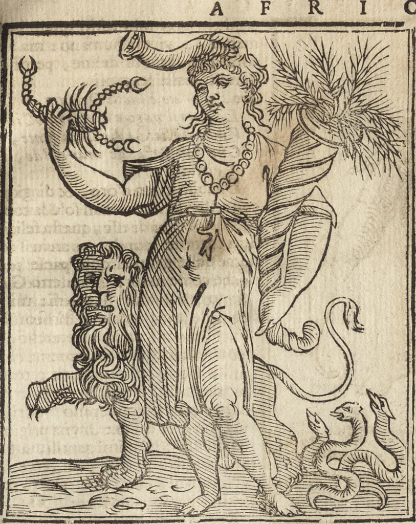 An illustration from Iconologia di Cesare Ripa perugino, caualier de' santi Mauritio & Lazaro. Divisa in tre libri, ne i quali si esprimono varie imagini di virtù, vitij, passioni humane, affetti, atti, discipline, humori, elementi, corpi celesti, prouincie d'Italia, fiumi, & altre materie infinite vtili ad ogni stato di persone. Ampliata dal sig. cav. Gio. Zaratino Castellini romano in questa vltima editione di imagini & discorsi, con indici copiosi, & ricorretta, 1669, leaf 482