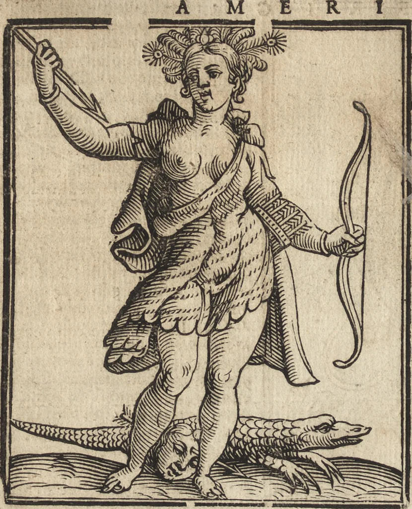 An illustration from Iconologia di Cesare Ripa perugino, caualier de' santi Mauritio & Lazaro. Divisa in tre libri, ne i quali si esprimono varie imagini di virtù, vitij, passioni humane, affetti, atti, discipline, humori, elementi, corpi celesti, prouincie d'Italia, fiumi, & altre materie infinite vtili ad ogni stato di persone. Ampliata dal sig. cav. Gio. Zaratino Castellini romano in questa vltima editione di imagini & discorsi, con indici copiosi, & ricorretta, 1669, leaf 483