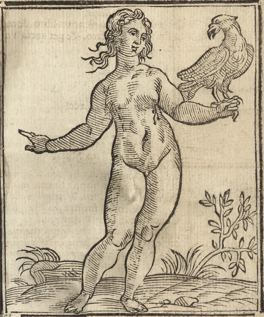 An illustration from Iconologia di Cesare Ripa perugino, caualier de' santi Mauritio & Lazaro. Divisa in tre libri, ne i quali si esprimono varie imagini di virtù, vitij, passioni humane, affetti, atti, discipline, humori, elementi, corpi celesti, prouincie d'Italia, fiumi, & altre materie infinite vtili ad ogni stato di persone. Ampliata dal sig. cav. Gio. Zaratino Castellini romano in questa vltima editione di imagini & discorsi, con indici copiosi, & ricorretta, 1669, leaf 492