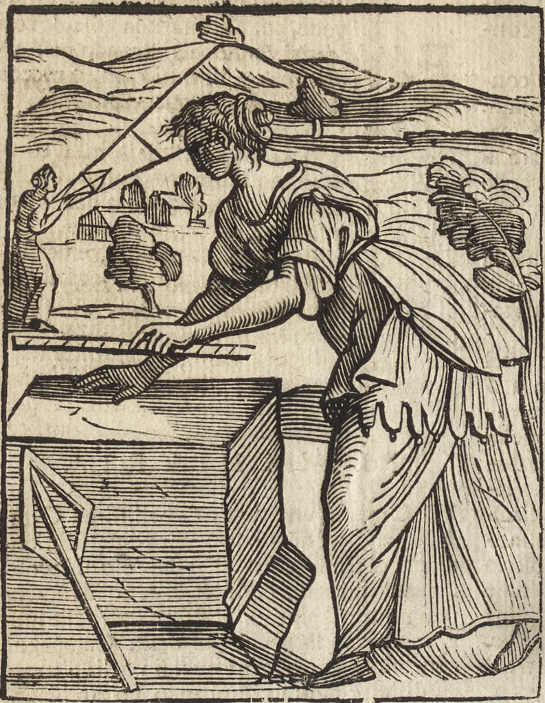 An illustration from Iconologia di Cesare Ripa perugino, caualier de' santi Mauritio & Lazaro. Divisa in tre libri, ne i quali si esprimono varie imagini di virtù, vitij, passioni humane, affetti, atti, discipline, humori, elementi, corpi celesti, prouincie d'Italia, fiumi, & altre materie infinite vtili ad ogni stato di persone. Ampliata dal sig. cav. Gio. Zaratino Castellini romano in questa vltima editione di imagini & discorsi, con indici copiosi, & ricorretta, 1669, leaf 553