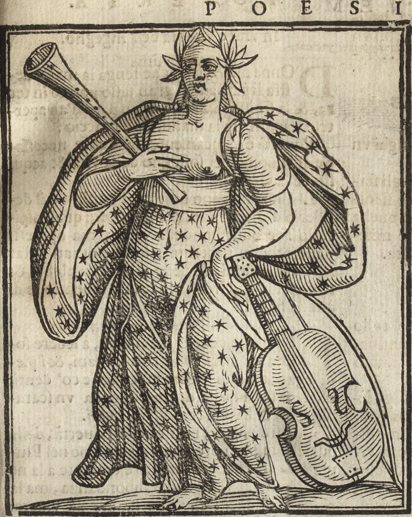 An illustration from Iconologia di Cesare Ripa perugino, caualier de' santi Mauritio & Lazaro. Divisa in tre libri, ne i quali si esprimono varie imagini di virtù, vitij, passioni humane, affetti, atti, discipline, humori, elementi, corpi celesti, prouincie d'Italia, fiumi, & altre materie infinite vtili ad ogni stato di persone. Ampliata dal sig. cav. Gio. Zaratino Castellini romano in questa vltima editione di imagini & discorsi, con indici copiosi, & ricorretta, 1669, leaf 554