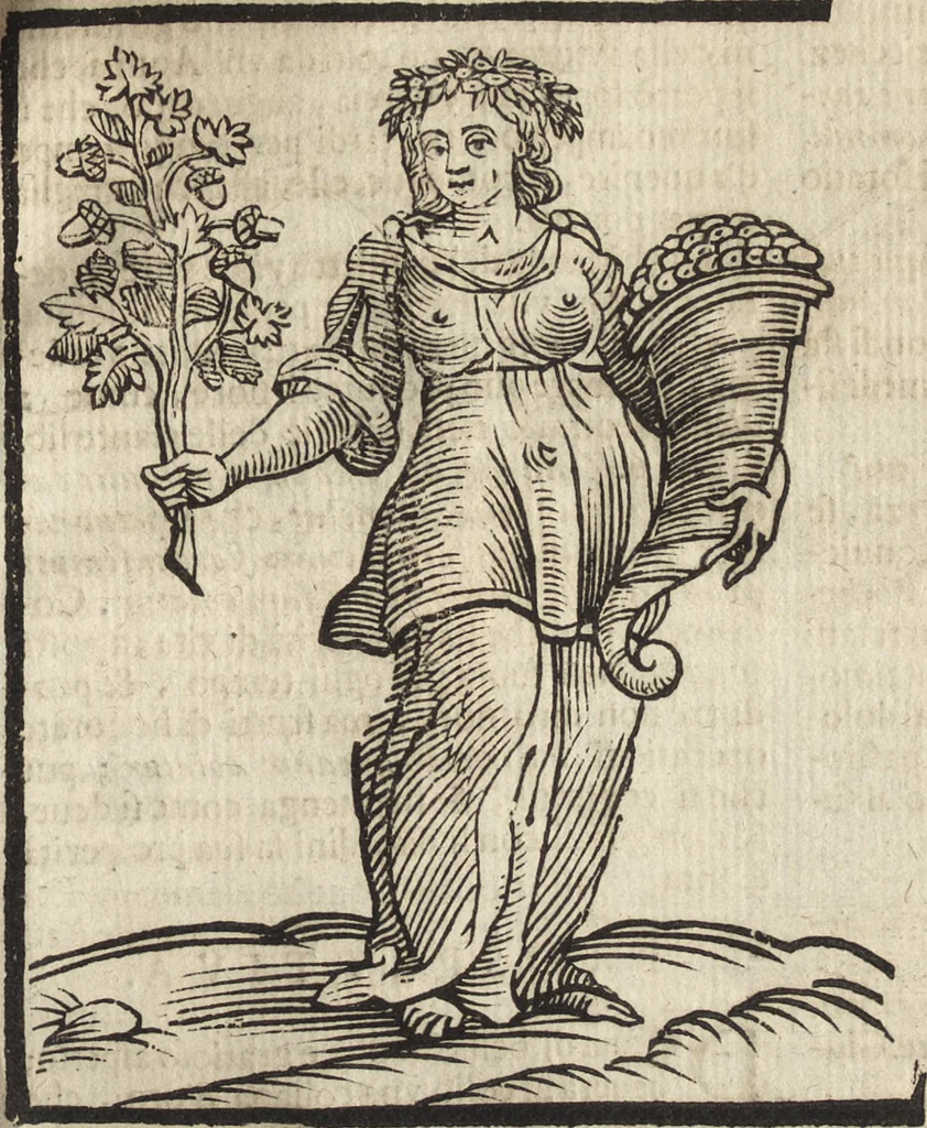 An illustration from Iconologia di Cesare Ripa perugino, caualier de' santi Mauritio & Lazaro. Divisa in tre libri, ne i quali si esprimono varie imagini di virtù, vitij, passioni humane, affetti, atti, discipline, humori, elementi, corpi celesti, prouincie d'Italia, fiumi, & altre materie infinite vtili ad ogni stato di persone. Ampliata dal sig. cav. Gio. Zaratino Castellini romano in questa vltima editione di imagini & discorsi, con indici copiosi, & ricorretta, 1669, leaf 566