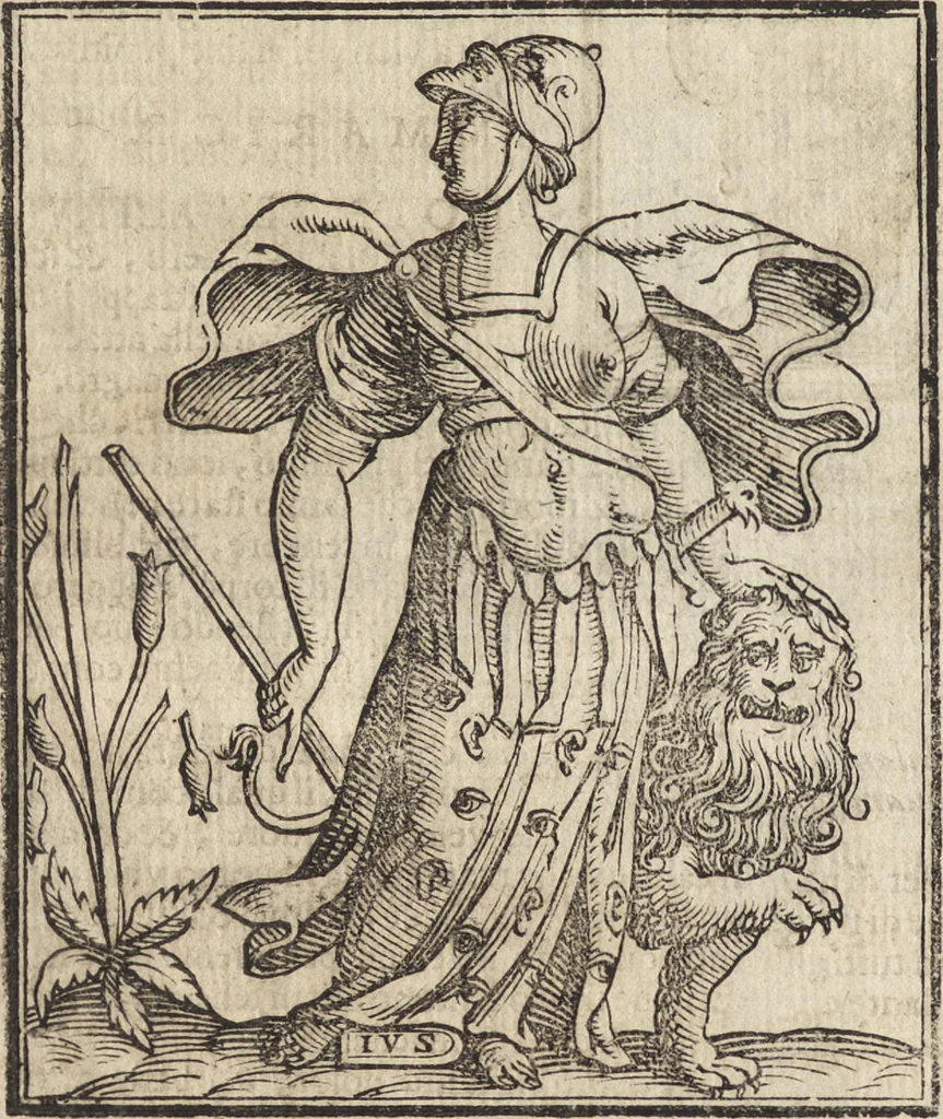 An illustration from Iconologia di Cesare Ripa perugino, caualier de' santi Mauritio & Lazaro. Divisa in tre libri, ne i quali si esprimono varie imagini di virtù, vitij, passioni humane, affetti, atti, discipline, humori, elementi, corpi celesti, prouincie d'Italia, fiumi, & altre materie infinite vtili ad ogni stato di persone. Ampliata dal sig. cav. Gio. Zaratino Castellini romano in questa vltima editione di imagini & discorsi, con indici copiosi, & ricorretta, 1669, leaf 579