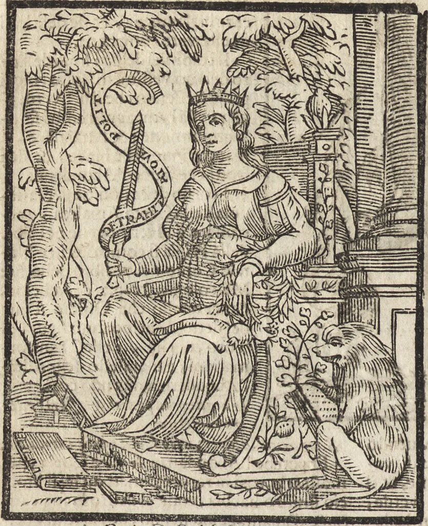 An illustration from Iconologia di Cesare Ripa perugino, caualier de' santi Mauritio & Lazaro. Divisa in tre libri, ne i quali si esprimono varie imagini di virtù, vitij, passioni humane, affetti, atti, discipline, humori, elementi, corpi celesti, prouincie d'Italia, fiumi, & altre materie infinite vtili ad ogni stato di persone. Ampliata dal sig. cav. Gio. Zaratino Castellini romano in questa vltima editione di imagini & discorsi, con indici copiosi, & ricorretta, 1669, leaf 63