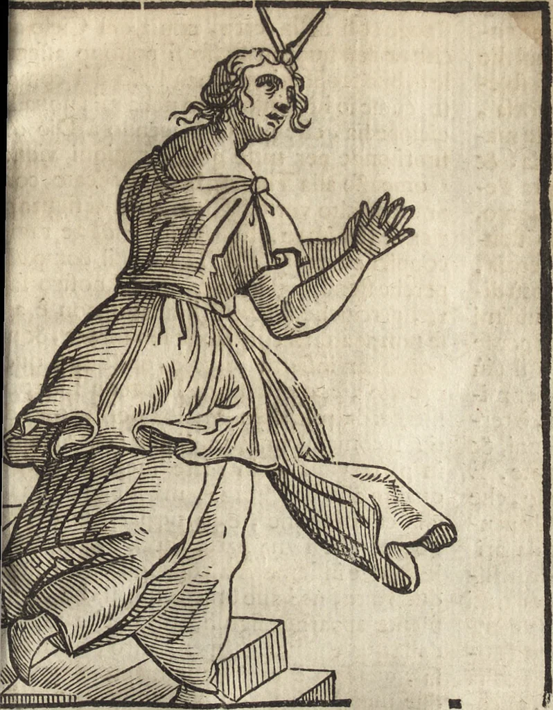 An illustration from Iconologia di Cesare Ripa perugino, caualier de' santi Mauritio & Lazaro. Divisa in tre libri, ne i quali si esprimono varie imagini di virtù, vitij, passioni humane, affetti, atti, discipline, humori, elementi, corpi celesti, prouincie d'Italia, fiumi, & altre materie infinite vtili ad ogni stato di persone. Ampliata dal sig. cav. Gio. Zaratino Castellini romano in questa vltima editione di imagini & discorsi, con indici copiosi, & ricorretta, 1669, leaf 686