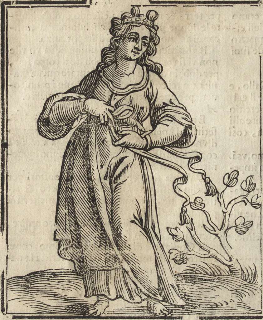 An illustration from Iconologia di Cesare Ripa perugino, caualier de' santi Mauritio & Lazaro. Divisa in tre libri, ne i quali si esprimono varie imagini di virtù, vitij, passioni humane, affetti, atti, discipline, humori, elementi, corpi celesti, prouincie d'Italia, fiumi, & altre materie infinite vtili ad ogni stato di persone. Ampliata dal sig. cav. Gio. Zaratino Castellini romano in questa vltima editione di imagini & discorsi, con indici copiosi, & ricorretta, 1669, leaf 733