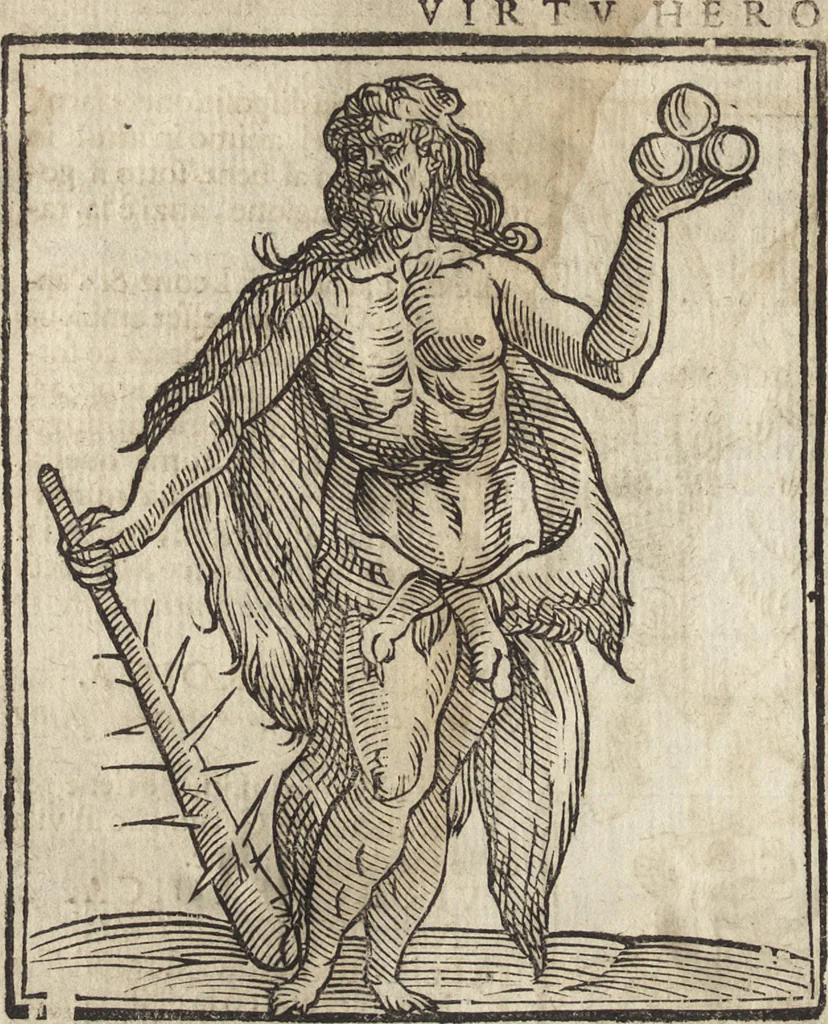 An illustration from Iconologia di Cesare Ripa perugino, caualier de' santi Mauritio & Lazaro. Divisa in tre libri, ne i quali si esprimono varie imagini di virtù, vitij, passioni humane, affetti, atti, discipline, humori, elementi, corpi celesti, prouincie d'Italia, fiumi, & altre materie infinite vtili ad ogni stato di persone. Ampliata dal sig. cav. Gio. Zaratino Castellini romano in questa vltima editione di imagini & discorsi, con indici copiosi, & ricorretta, 1669, leaf 737