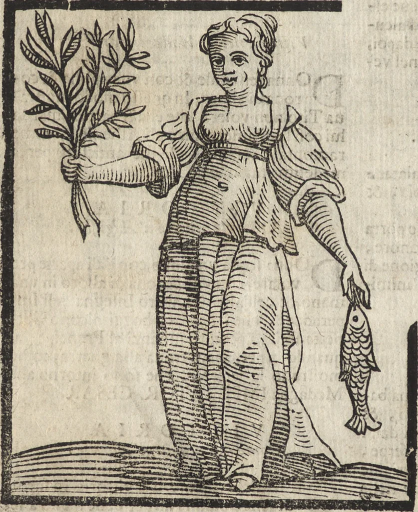 An illustration from Iconologia di Cesare Ripa perugino, caualier de' santi Mauritio & Lazaro. Divisa in tre libri, ne i quali si esprimono varie imagini di virtù, vitij, passioni humane, affetti, atti, discipline, humori, elementi, corpi celesti, prouincie d'Italia, fiumi, & altre materie infinite vtili ad ogni stato di persone. Ampliata dal sig. cav. Gio. Zaratino Castellini romano in questa vltima editione di imagini & discorsi, con indici copiosi, & ricorretta, 1669, leaf 745