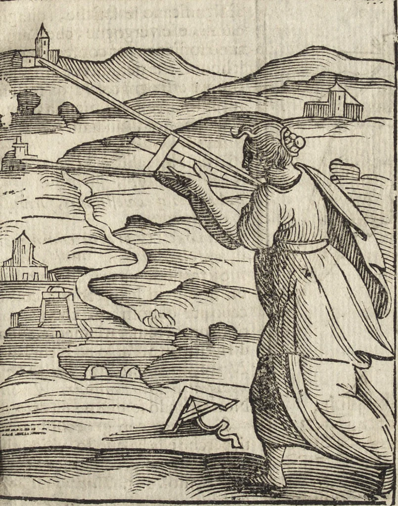 An illustration from Iconologia di Cesare Ripa perugino, caualier de' santi Mauritio & Lazaro. Divisa in tre libri, ne i quali si esprimono varie imagini di virtù, vitij, passioni humane, affetti, atti, discipline, humori, elementi, corpi celesti, prouincie d'Italia, fiumi, & altre materie infinite vtili ad ogni stato di persone. Ampliata dal sig. cav. Gio. Zaratino Castellini romano in questa vltima editione di imagini & discorsi, con indici copiosi, & ricorretta, 1669, leaf 82