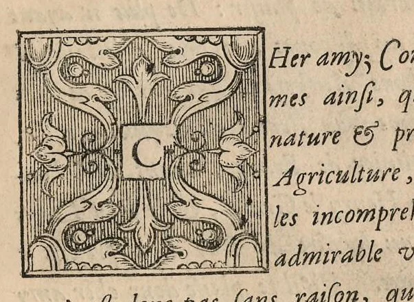 An illustration from Le jardin de plaisir : contenant plusieurs desseins de jardinage tant parterres en broderie, compartiments de gazon, que bosquets & autres : avec vn abbregé de l'agriculture, touchant ce qui peut estre le plus vtile & necessaire a la construction & accompagnement dudict jardin de plaisir : composé & divisé en onze chapitres, 1651, leaf 10