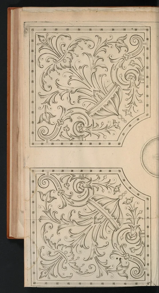 An illustration from Le jardin de plaisir : contenant plusieurs desseins de jardinage tant parterres en broderie, compartiments de gazon, que bosquets & autres : avec vn abbregé de l'agriculture, touchant ce qui peut estre le plus vtile & necessaire a la construction & accompagnement dudict jardin de plaisir : composé & divisé en onze chapitres, 1651, leaf 125