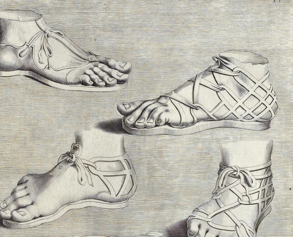 An illustration from L'Academia todesca della architectura, scultura & pittura, oder, Teutsche Academie der Edlen Bau- Bild- und Mahlerey-Künste : darinn enthalten ein gründlicher Unterricht von dieser dreyer Künste Eigenschaft, Lehr-Sätzen und Geheimnissen, von den Bau-Steinen und fünferley Bau-Arten, von den Statuen und ihrer Zugehör, von der Erfind- und Zeichnung ... neben aller Egyptischen, Griechischen, Römischen, Italiänischen, Hoch- und Nieder-Teutschen, auch anderer alten und neuen Virtuosen, Leben und fürnehmsten Kunst-Werken beschrieben : auch mit 38 Platten von der Architectur, 68 Alt-Römischen Statuen, ganz und halben Bildern, 74 Medaglionen, 180 Contrafäten durch die Hand der bästen heutigen Künstlere in Kupfer gezieret, 1675, leaf 166