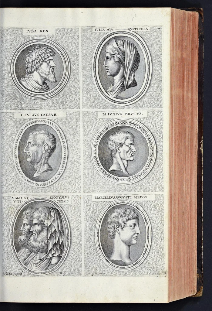 An illustration from L'Academia todesca della architectura, scultura & pittura, oder, Teutsche Academie der Edlen Bau- Bild- und Mahlerey-Künste : darinn enthalten ein gründlicher Unterricht von dieser dreyer Künste Eigenschaft, Lehr-Sätzen und Geheimnissen, von den Bau-Steinen und fünferley Bau-Arten, von den Statuen und ihrer Zugehör, von der Erfind- und Zeichnung ... neben aller Egyptischen, Griechischen, Römischen, Italiänischen, Hoch- und Nieder-Teutschen, auch anderer alten und neuen Virtuosen, Leben und fürnehmsten Kunst-Werken beschrieben : auch mit 38 Platten von der Architectur, 68 Alt-Römischen Statuen, ganz und halben Bildern, 74 Medaglionen, 180 Contrafäten durch die Hand der bästen heutigen Künstlere in Kupfer gezieret, 1675, leaf 186
