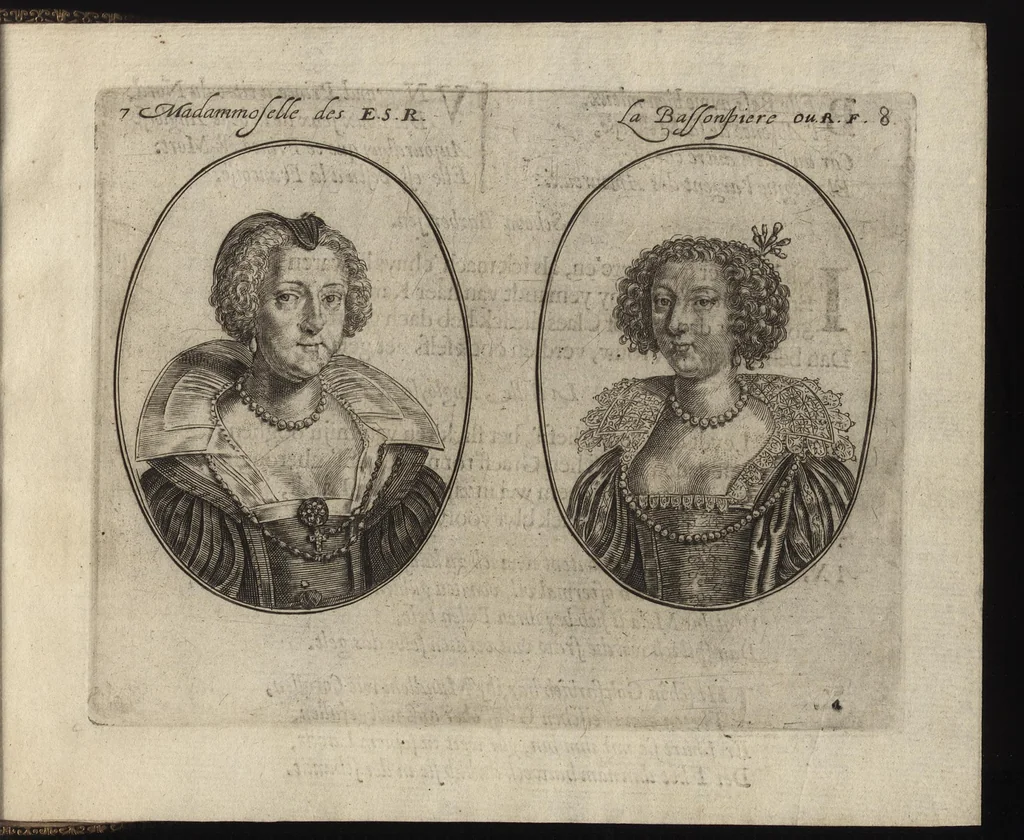 An illustration from Le miroir des plus belles courtisannes de ce temps = Spiegel der alder-schoonste cortisanen deses tijts = Spiegel der allerschönsten Cortisannen diser Zeyt, 1631, leaf 22