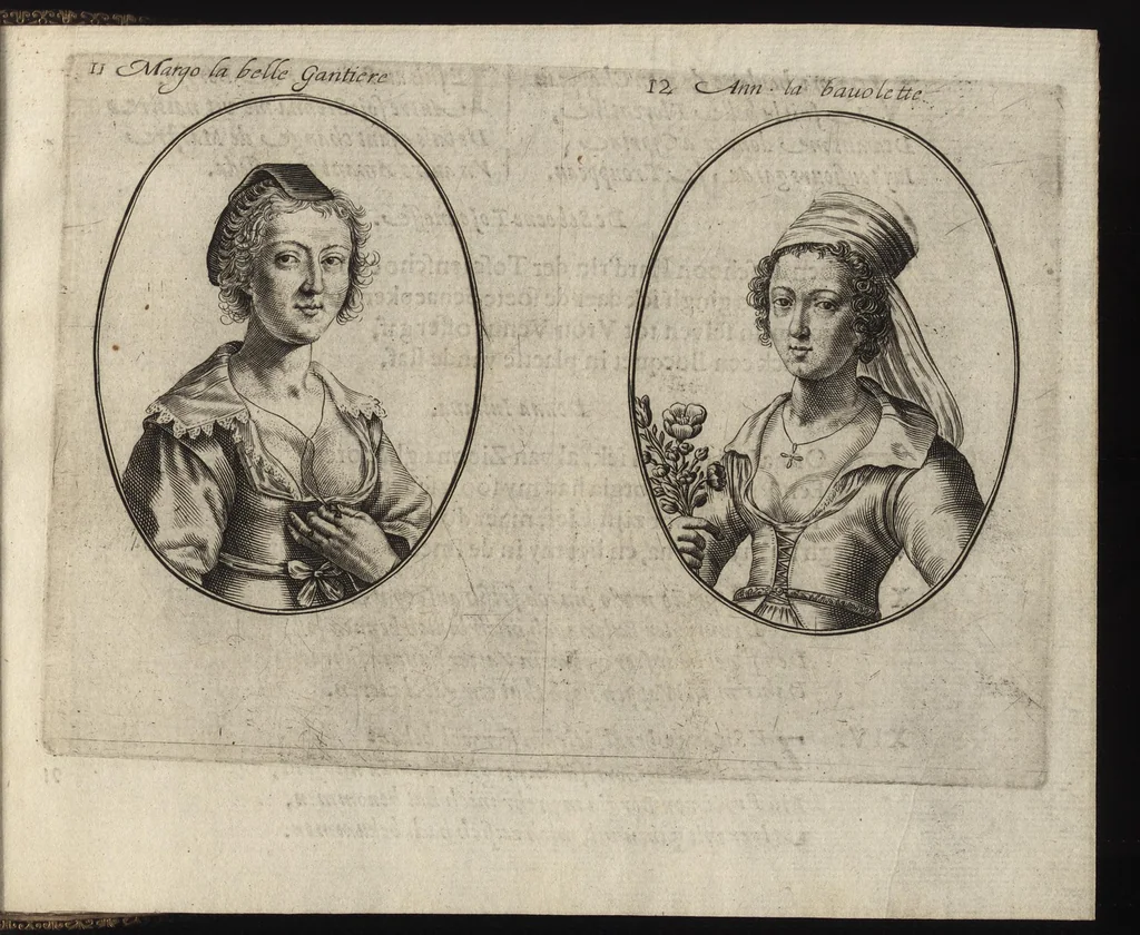 An illustration from Le miroir des plus belles courtisannes de ce temps = Spiegel der alder-schoonste cortisanen deses tijts = Spiegel der allerschönsten Cortisannen diser Zeyt, 1631, leaf 26
