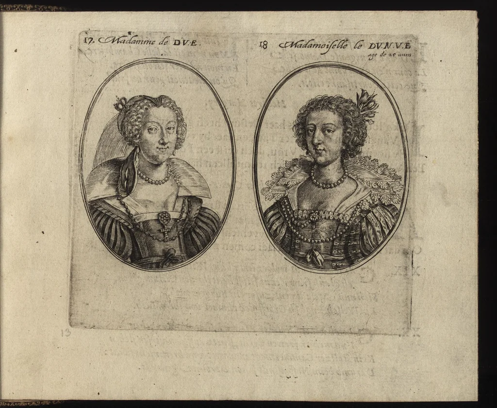 An illustration from Le miroir des plus belles courtisannes de ce temps = Spiegel der alder-schoonste cortisanen deses tijts = Spiegel der allerschönsten Cortisannen diser Zeyt, 1631, leaf 32