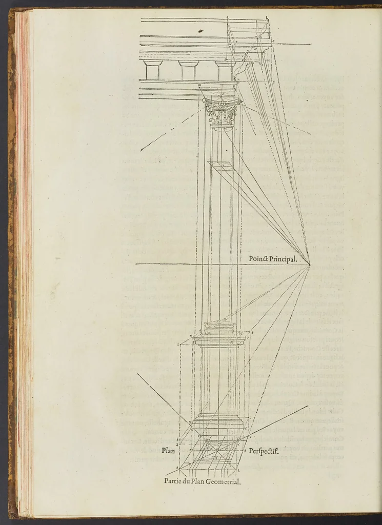 An illustration from Livre de perspectiue de Iehan Cousin, senonois, maistre painctre à Paris, 1560, leaf 111