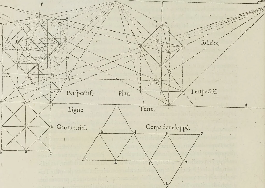 An illustration from Livre de perspectiue de Iehan Cousin, senonois, maistre painctre à Paris, 1560, leaf 117