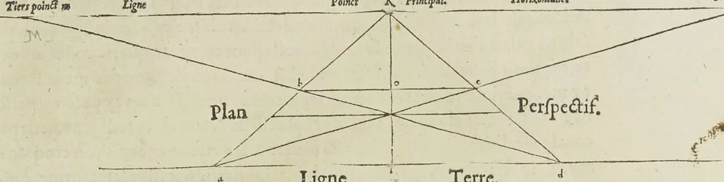 An illustration from Livre de perspectiue de Iehan Cousin, senonois, maistre painctre à Paris, 1560, leaf 12